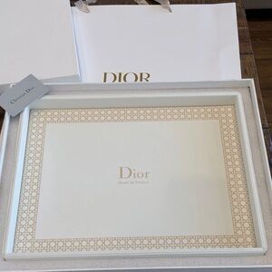 DIOR PU LEATHER STUNNING LARGE HEAVY RECTANGULAR TRAY/ box / gift bag
